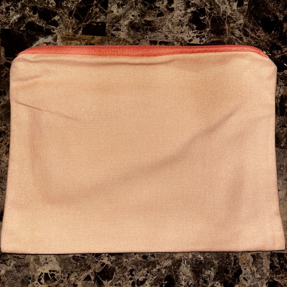 NWOT Women’s Makeup Accessory Orange CosmeticBag With FunSaying-Sparkle EveryDay - Picture 3 of 13